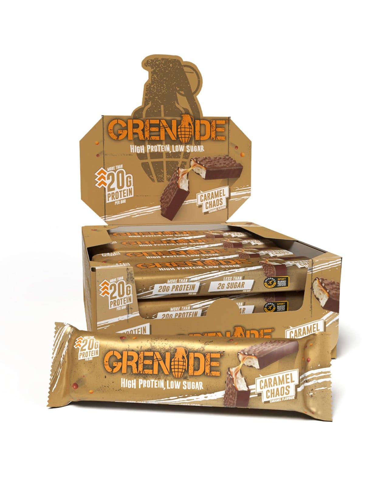 Grenade Protein Bar - Caramel Chaos by Grenade