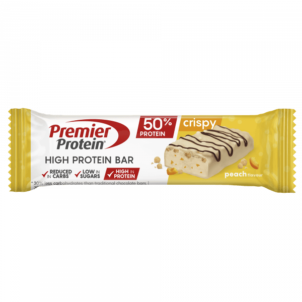 Premier Protein High Protein Bar 50% Crispy Peach 40g by Premier Protein